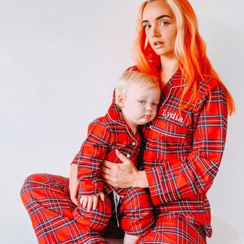 Mum And Child Personalised Tartan Pj's *Special Offer*, 7 of 8