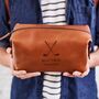 Full Grain Leather Wash Bag For Keen Golfer, thumbnail 1 of 2