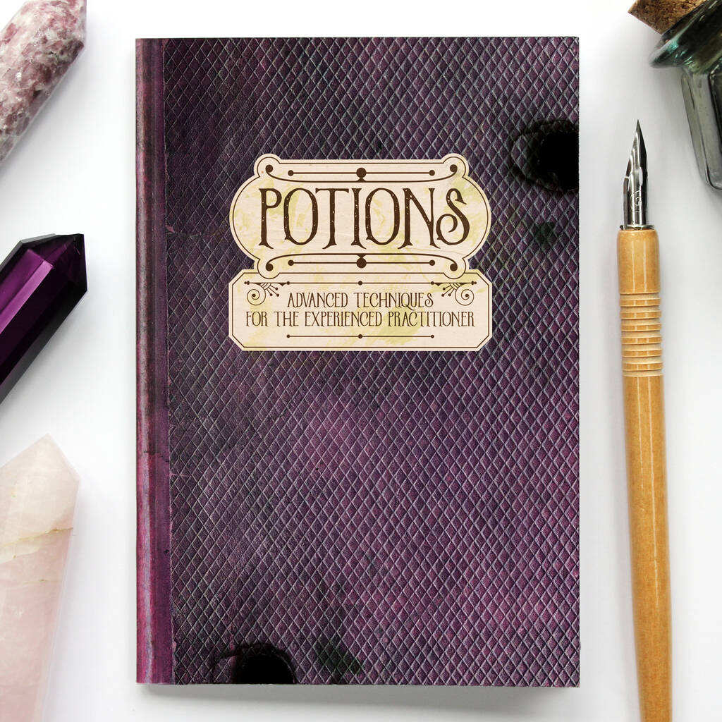 Spell Book Themed Notebook 'Potions' By Chatty Nora