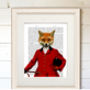 Fox Hunter Portrait Book Print Framed Or Unframed, thumbnail 6 of 8