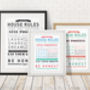 Personalised House Rules Print, thumbnail 4 of 6