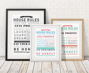 Personalised House Rules Print, 4 of 6
