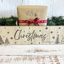 Personalised Small Oak Christmas Family Sign Decoration Gift, thumbnail 1 of 7