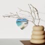 Porthmeor Beach Wooden Hanging Heart, Collage Art Of Cornwall, thumbnail 2 of 2
