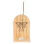 Natural Luna Moth Wooden Incense Holder Shelf, thumbnail 2 of 4