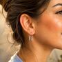 Oval Hoop Minimalist Sterling Silver Earrings, thumbnail 1 of 7