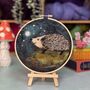 Hedgehog In A Hoop Needle Felting Craft Kit, thumbnail 1 of 5