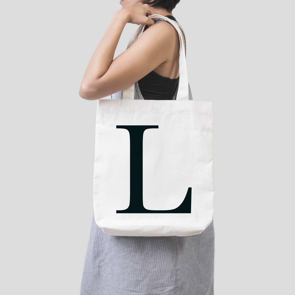 Personalised Initial Tote Bag By Russet And Gray | notonthehighstreet.com