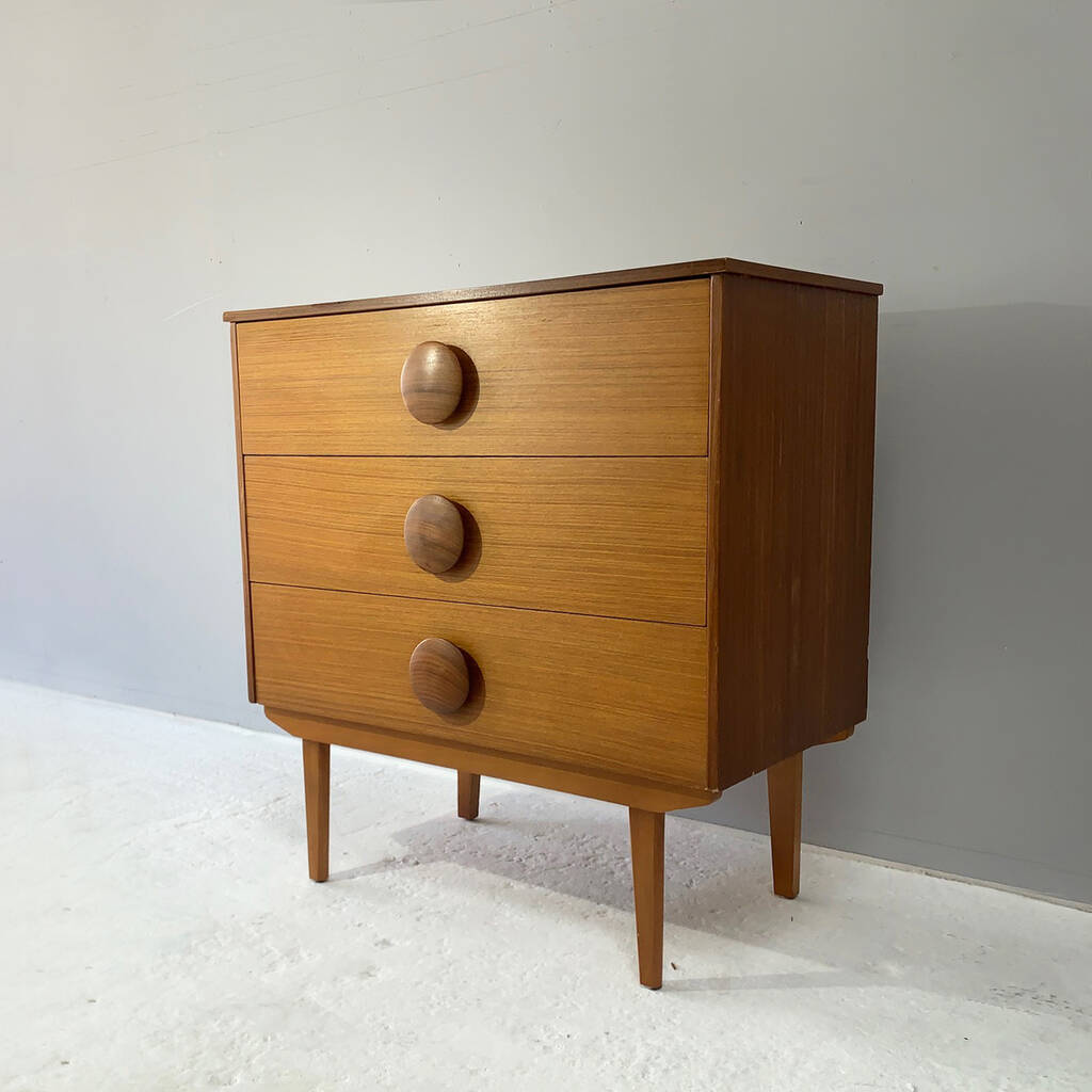 1960’s Mid Century Modern Petite Chest Of Drawers, 1 of 9