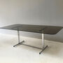 Mid Century Pieff Glass Dining Table, Large Width 198cm, thumbnail 1 of 12