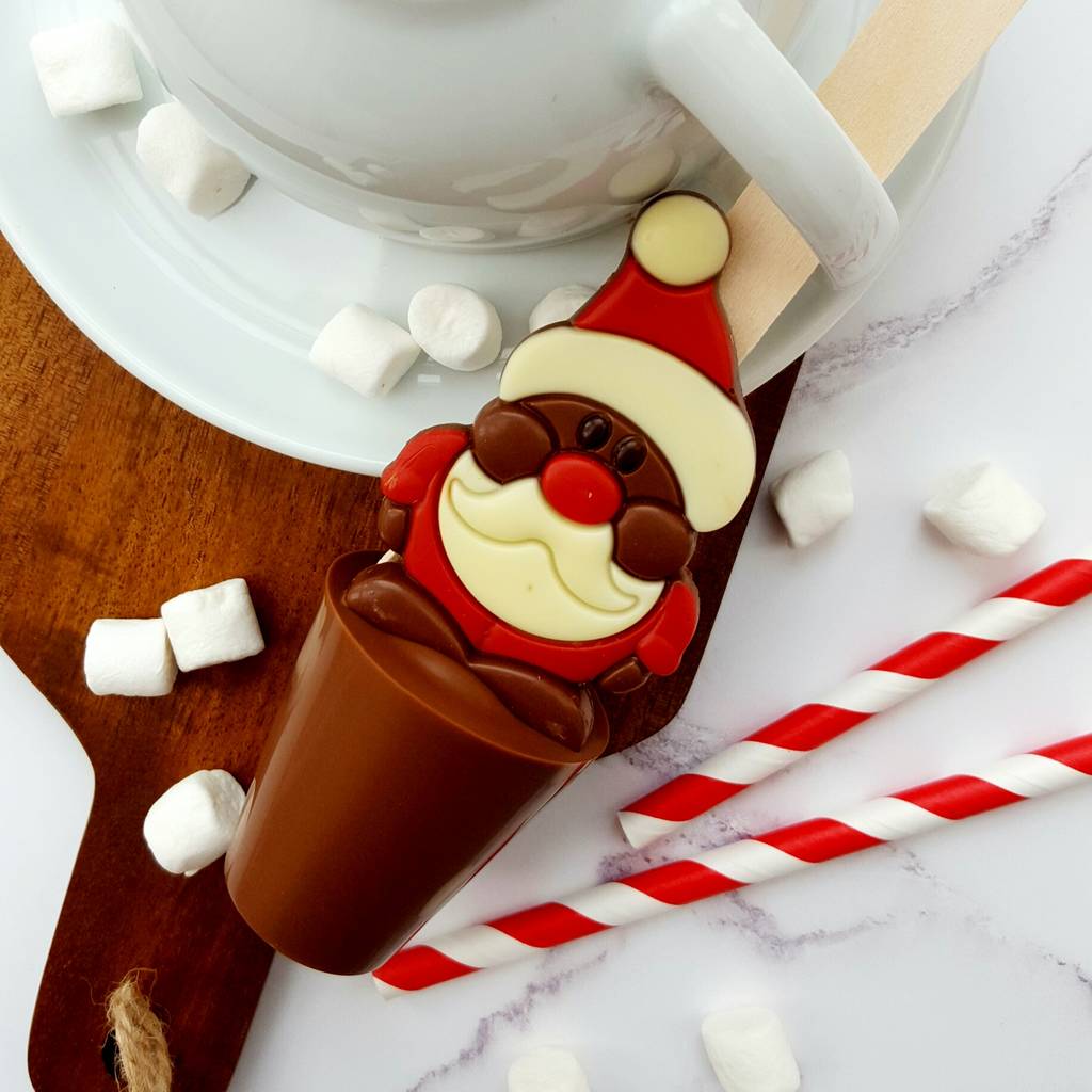 Santa Hot Chocolate Spoon By Cocoa Delicious | notonthehighstreet.com