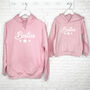 Retro Besties Parent And Child Hoodie Set With Stars, thumbnail 3 of 4