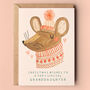 Granddaughter Mouse Christmas Card, thumbnail 1 of 2