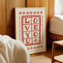 Love You Folk Art | Couples Print | Bedroom Wall Art, thumbnail 5 of 12