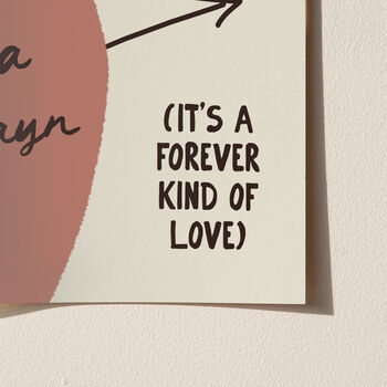 Personalised Family Heart Print – It’s A Forever Kind Of Love, 11 of 11
