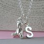 Children's Sterling Silver Teddy Bear Necklace, thumbnail 1 of 5