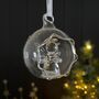 Glass Bauble With Glass Angel, thumbnail 1 of 2