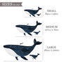 The Whale And The Diver Fabric Wall Sticker, thumbnail 3 of 5