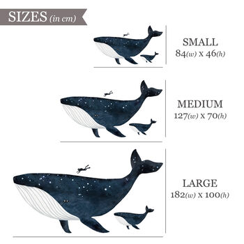 The Whale And The Diver Fabric Wall Sticker, 3 of 5