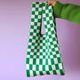 Knitted Shopper Bag In Checkerboard Print, thumbnail 1 of 7