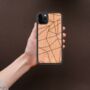 Geometric Lines Wooden Phone Case iPhone Samsung Google, thumbnail 2 of 5