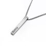 Personalised Men's Brushed Gunmetal Solid Bar Necklace, thumbnail 4 of 5
