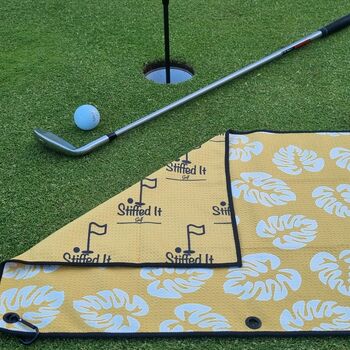 Personalised Yellow Sub Par Ine Golf Towel, 3 of 4
