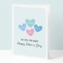 Personalised Three Hearts Father's Day Card, thumbnail 1 of 5