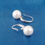 Genuine Freshwater Pearl Drop Hook Earrings, thumbnail 3 of 7
