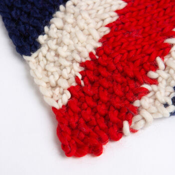 Union Jack Blanket Traditional Knitting Kit, 6 of 8