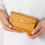 Mustard Leather Popper Purse, thumbnail 1 of 3