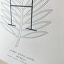 Personalised Letterpress Palm Initial Print, thumbnail 2 of 3