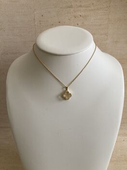 White Fashion Four Leaf Clover Necklace, 5 of 6