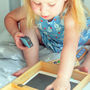 Wooden Mobile Phone, Chalk Board, Keys And Wooden Box, thumbnail 3 of 11