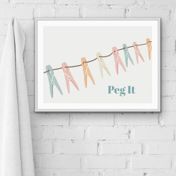 Peg It Laundry Print, 3 of 3