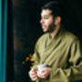 Bathrobe For Men | Natural Linen Robe, thumbnail 4 of 12