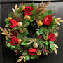 Salisbury Faux Flowers Christmas Wreath, thumbnail 1 of 4