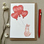 Personalised Tabby Cat Happy Valentine's Day Card, thumbnail 2 of 3