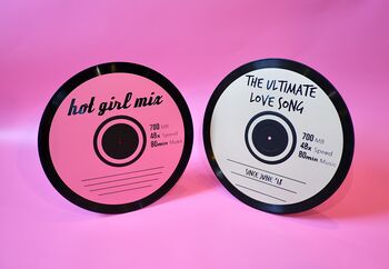 CD Disk Hot Girl Mix Upcycled 12' Lp Vinyl Record Decor, 5 of 9