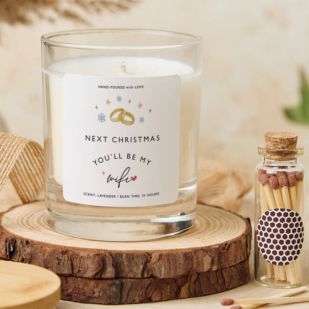 Christmas Engagement Candle Gift For Fiancée, 1 of 3