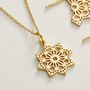 Cut Out Heart Pattern Pendant In Gold Vermeil, thumbnail 1 of 4