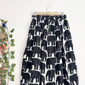 Gingham Cotton Midi Skirt, 1950 Skirt, 3 of 3