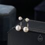 Genuine Freshwater Pearl Ear Jacket In Sterling Silver, thumbnail 1 of 12