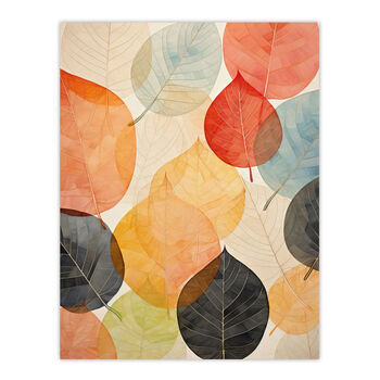 Bittersweet October Autumnal Leaves Wall Art Print, 6 of 6