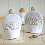 Personalised Mr And Mrs Egg Cosies Gift, thumbnail 1 of 11