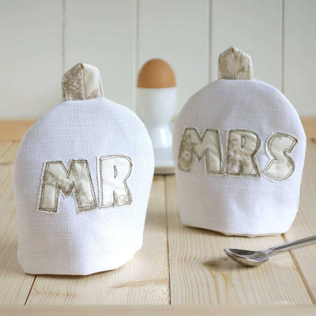 Personalised Mr And Mrs Egg Cosies Gift, 1 of 11