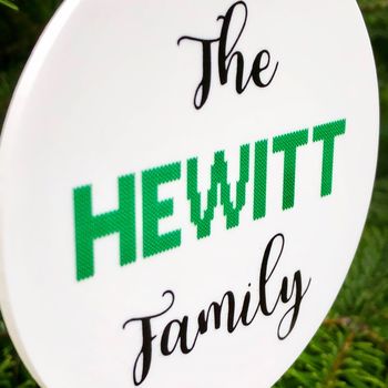 Family Name Christmas Tree Decoration Bauble, 6 of 8