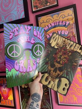 Stay On The Grass Psychedelic Poster Print, 4 of 5
