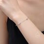 Baguette Cz Satellite Bracelet In Sterling Silver, thumbnail 6 of 12