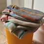 Recycled Wool Hot Water Bottle Blanket Stitched Detail, thumbnail 5 of 11